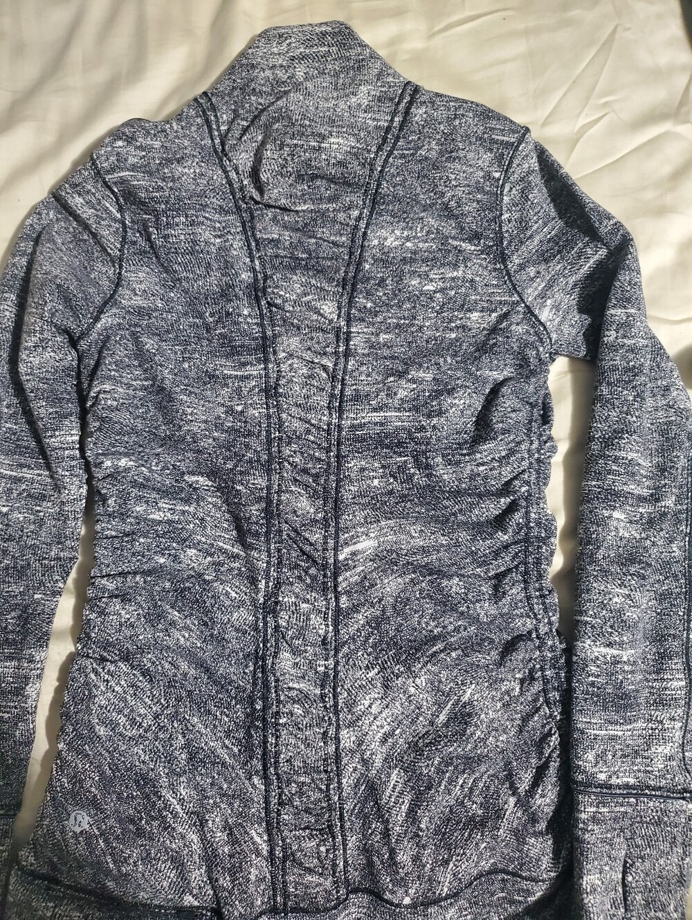 Lululemon Size 12 Cypress Kiss Zip Gray Black Half Zip Pullover Sweatshirt